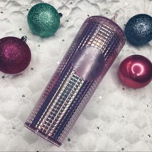 Starbucks pink grid cold cup💗✨✨